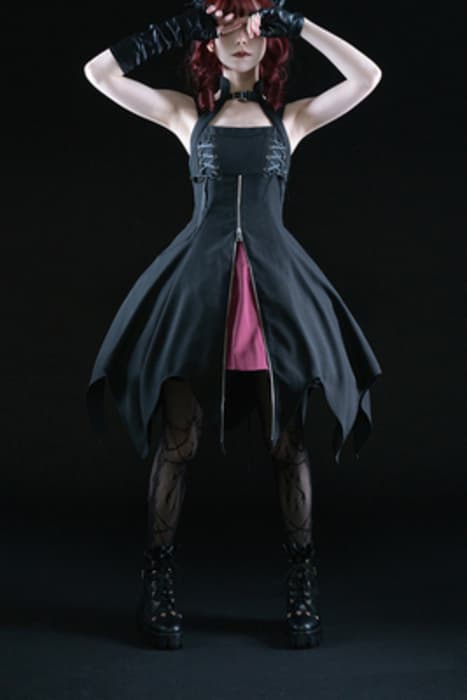 ロリータファッション 【ゴスロリ】ゴシック風ミリタリーモチーフロリータ