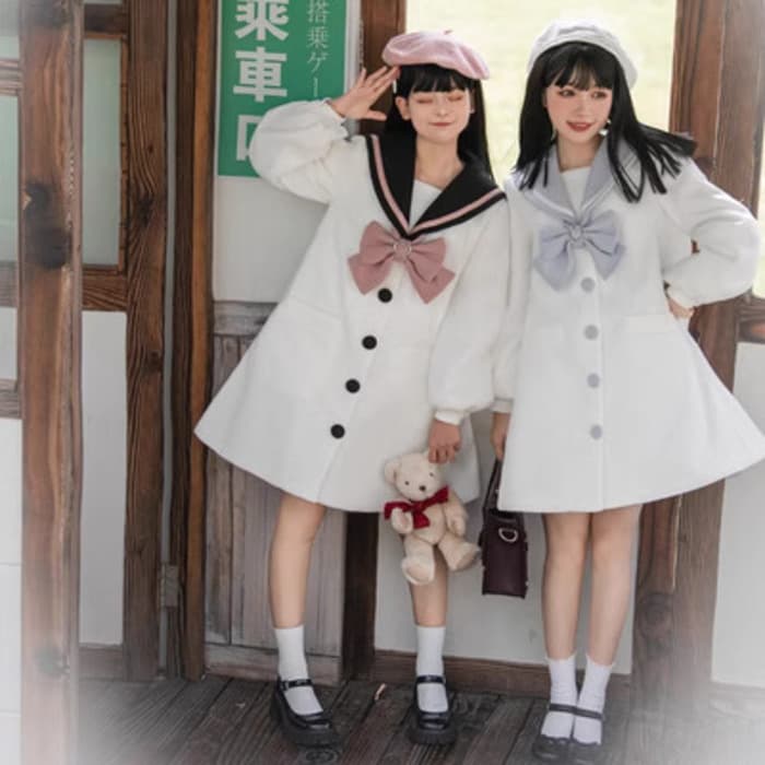 ロリータファッション 【甘ロリータ】セーラー服モチーフロリータ