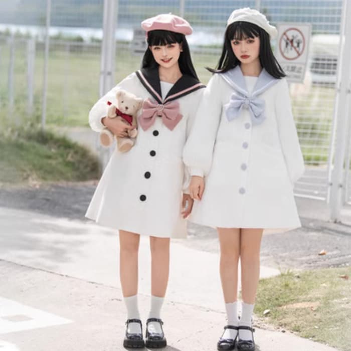 ロリータファッション 【甘ロリータ】セーラー服モチーフロリータ