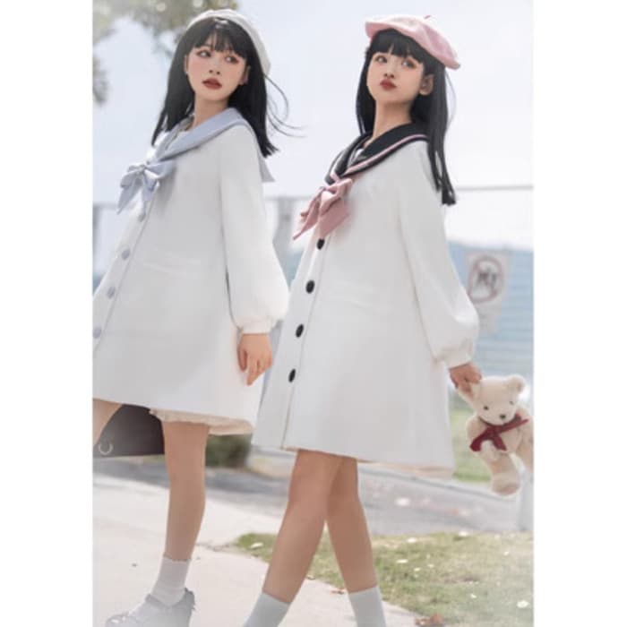 ロリータファッション 【甘ロリータ】セーラー服モチーフロリータ