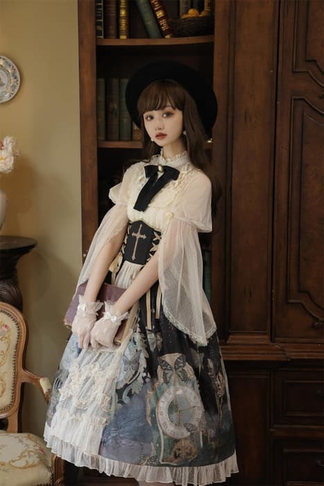 ロリータファッション 【クラシカルロリータ】アンティーククロック・クラシカルロリータドレス