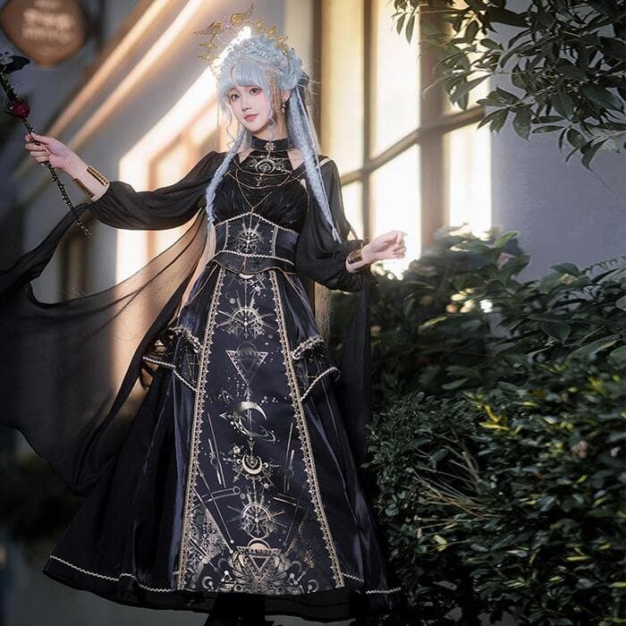 ロリータファッション 【ゴスロリ】ロリータ 古代神話風・ゴスロリドレス