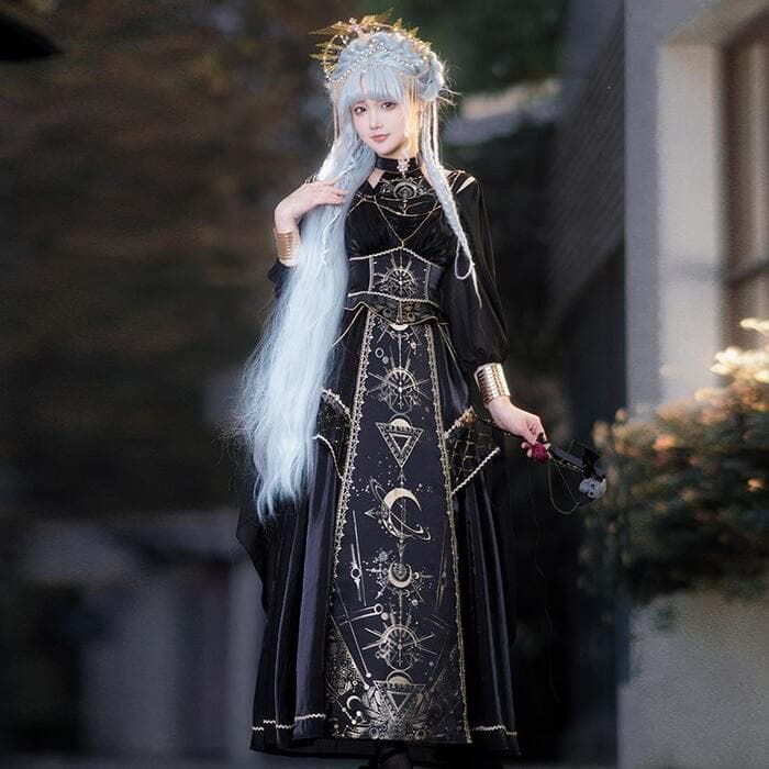ロリータファッション 【ゴスロリ】ロリータ 古代神話風・ゴスロリドレス
