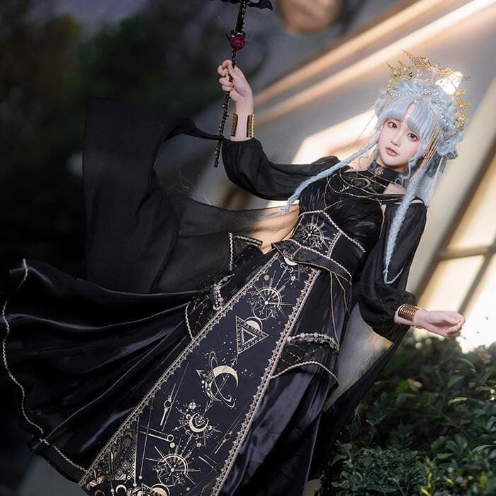 ロリータファッション 【ゴスロリ】ロリータ 古代神話風・ゴスロリドレス