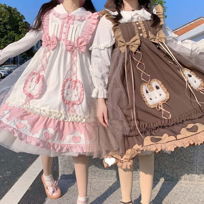 ロリータファッション 【クラシカルロリータ】ラビット&フリル・クラシカルロリータワンピース