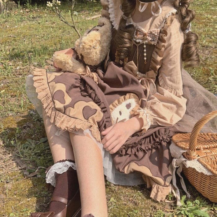 ロリータファッション 【クラシカルロリータ】ラビット&フリル・クラシカルロリータワンピース