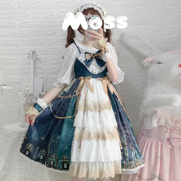 ロリータファッション 【クラシカルロリータ】ナイトスカイ・クラシカルロリータドレス