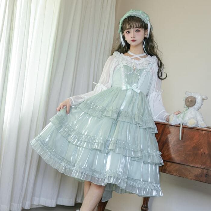 ロリータファッション 【クラシカルロリータ】エメラルドフェアリー・クラシカルロリータドレス