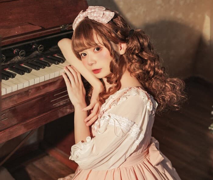 ロリータファッション 【甘ロリータ】ピンクガーリー・甘ロリータワンピース