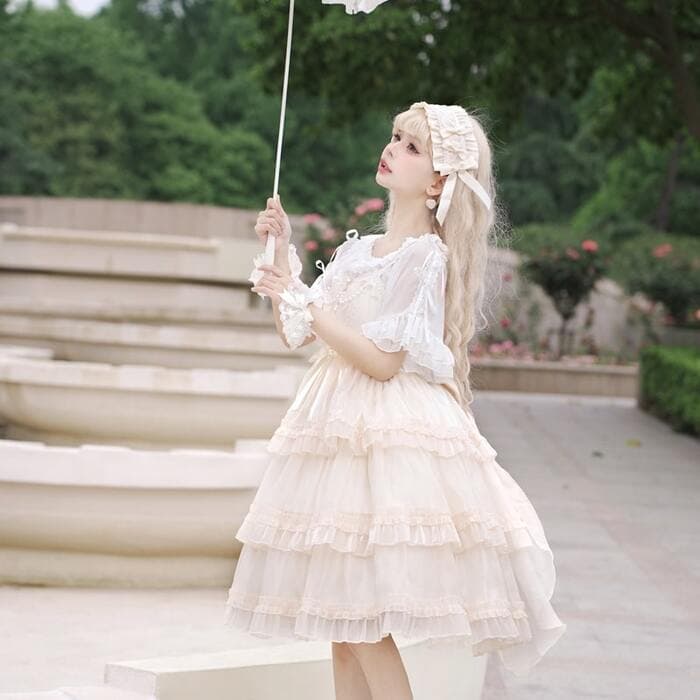 ロリータファッション 【クラシカルロリータ】アプリコットエレガンス・クラシカルロリータワンピース