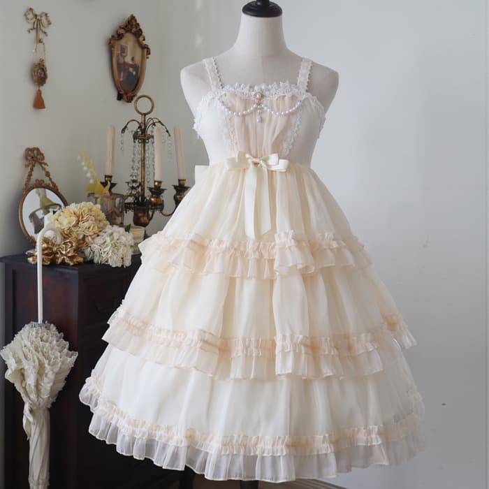 ロリータファッション 【クラシカルロリータ】アプリコットエレガンス・クラシカルロリータワンピース