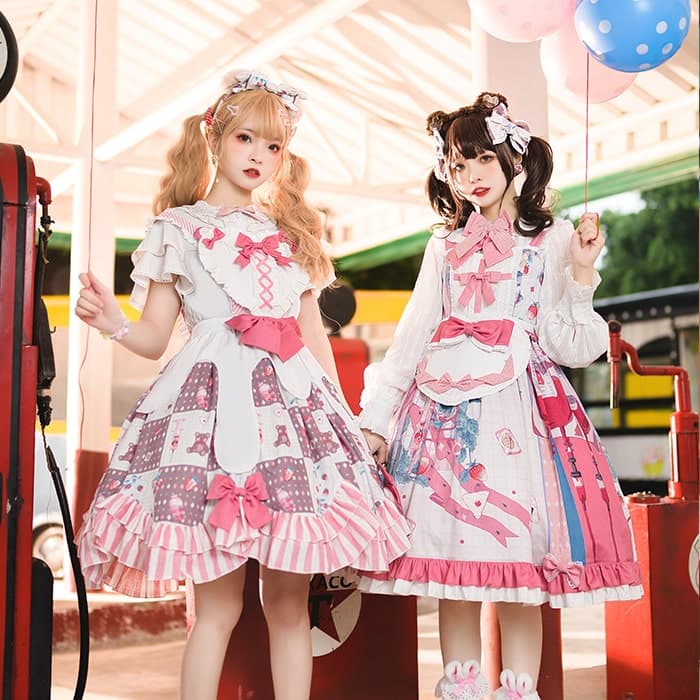 【甘ロリータ】ピーチハートドレス