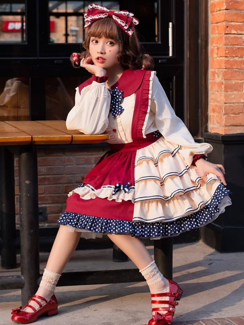 ロリータファッション【甘ロリータ】フルーティーベアドレス