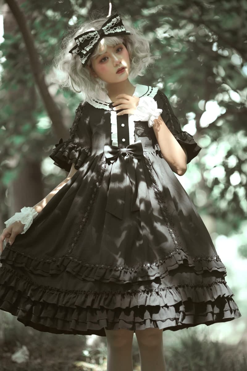 ロリータファッション【ゴスロリ】【ゴスロリ】ミスベティードレス