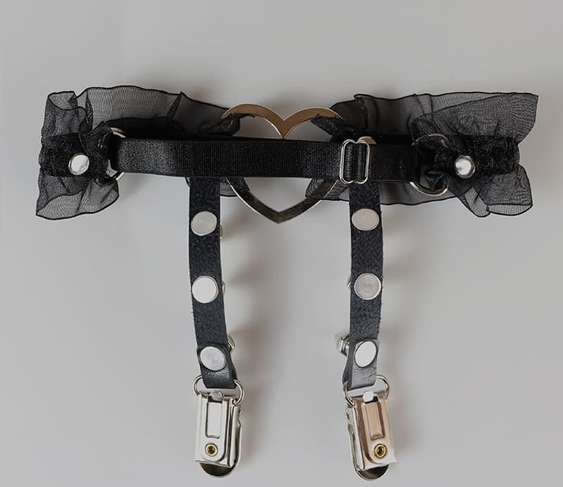 ロリータファッション【ゴスロリ】ロリータガーターベルト レースの靴下クリップ ガーターベルト ロリータファッション