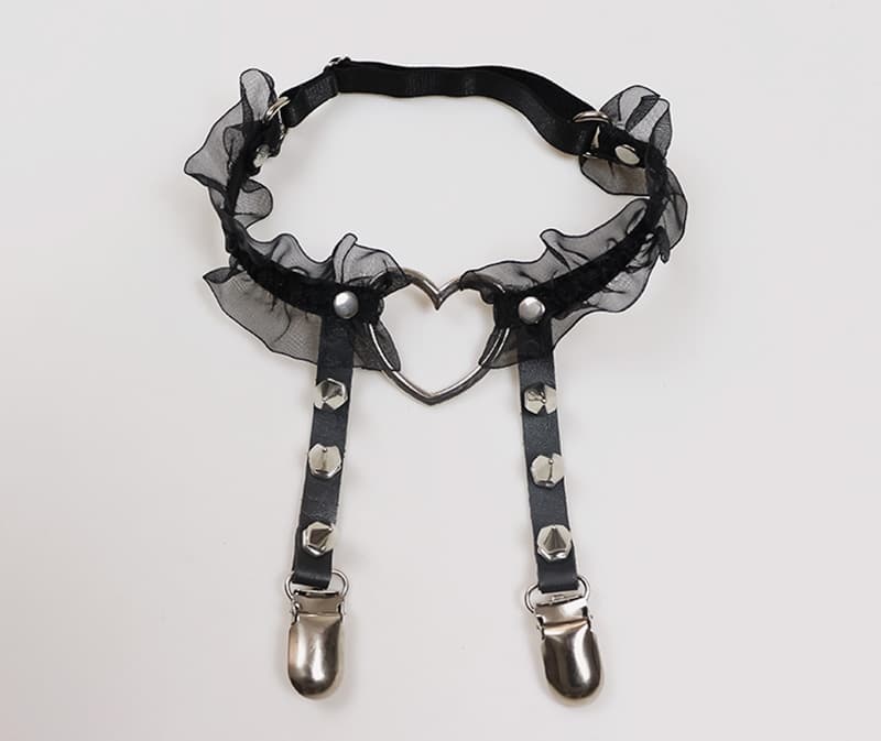 ロリータファッション【ゴスロリ】ロリータガーターベルト レースの靴下クリップ ガーターベルト ロリータファッション