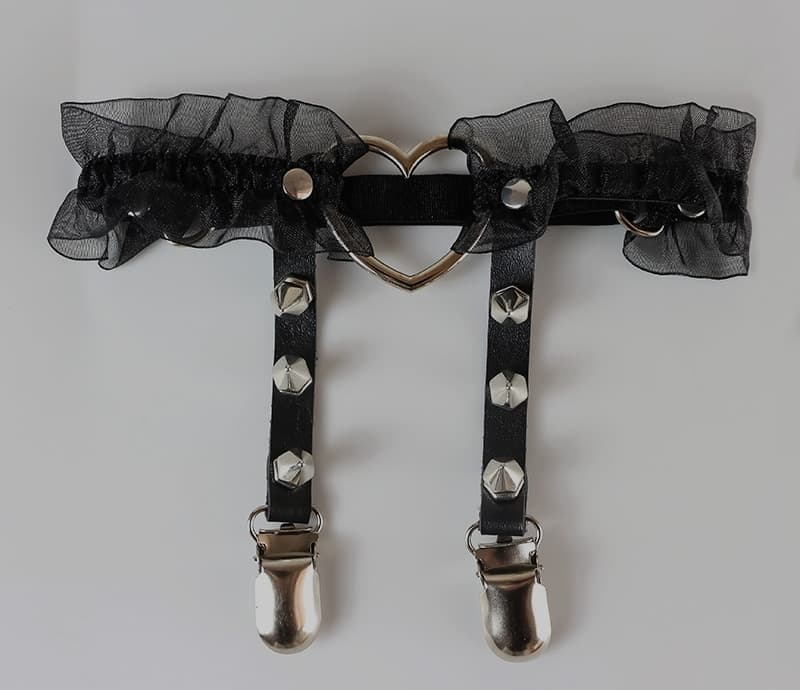 ロリータファッション【ゴスロリ】ロリータガーターベルト レースの靴下クリップ ガーターベルト ロリータファッション