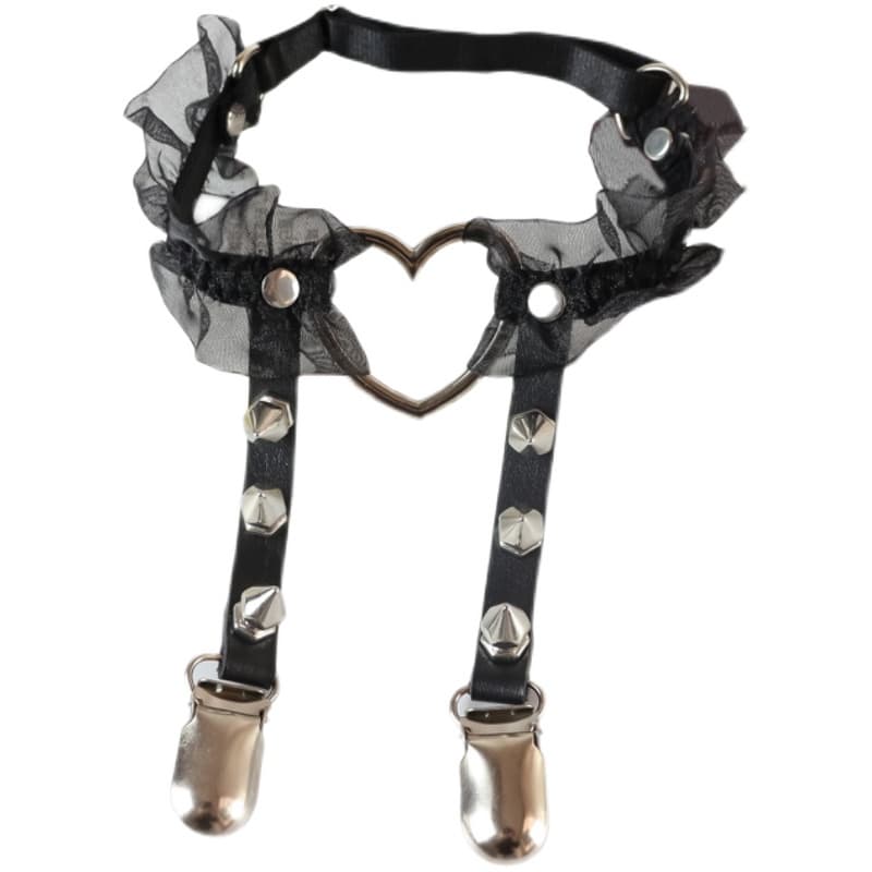 ロリータファッション【ゴスロリ】ロリータガーターベルト レースの靴下クリップ ガーターベルト ロリータファッション