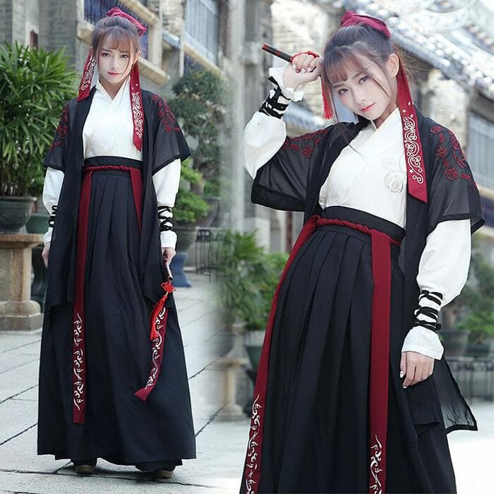 ロリータファッション 【中華ロリータ】刺繍入りコンビネーション 3点セット