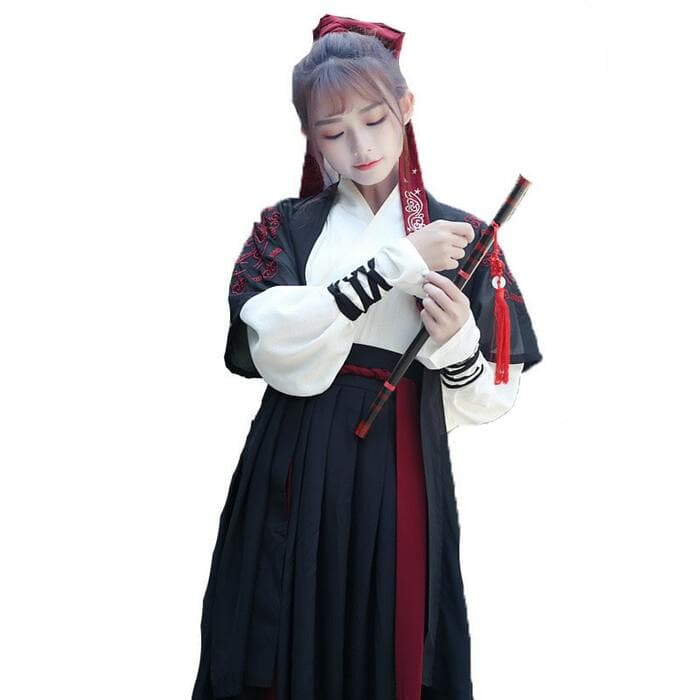 ロリータファッション 【中華ロリータ】刺繍入りコンビネーション 3点セット