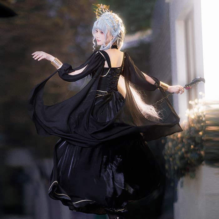 ロリータファッション 【ゴスロリ】ゴシックロリータ 異国風ワンピース 双子コーデ パターン1 ジャンパースカート・ベルトセット