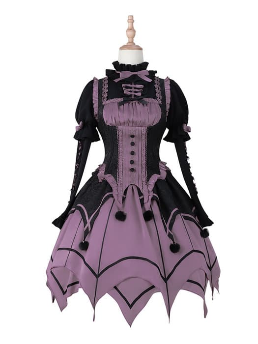 ロリータファッション【ゴスロリ】ゴシックロリータ 魔女風セットアップ 3点セット