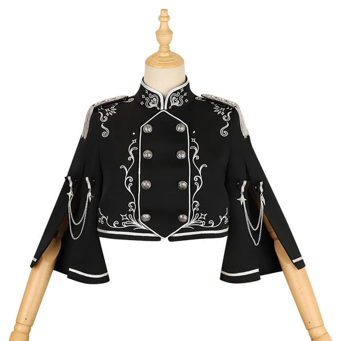 ロリータファッション 【ゴスロリ】ブラックマントセットアップ トップス単品