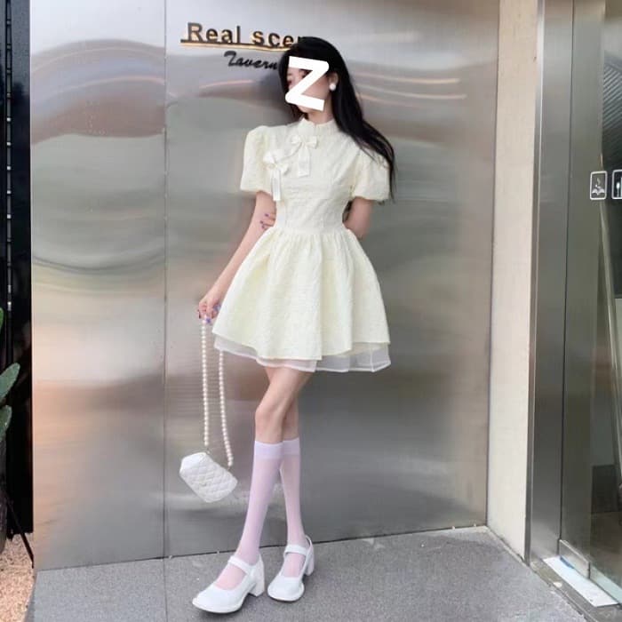 ロリータファッション 【中華ロリータ】チャイナドレス風ミニワンピース