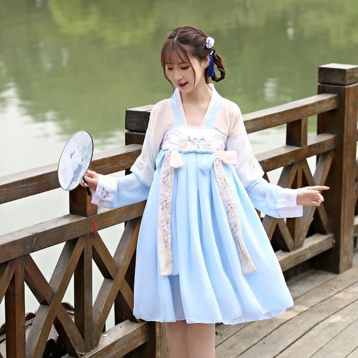 ロリータファッション 【中華ロリータ】古典風ワンピース ショート丈