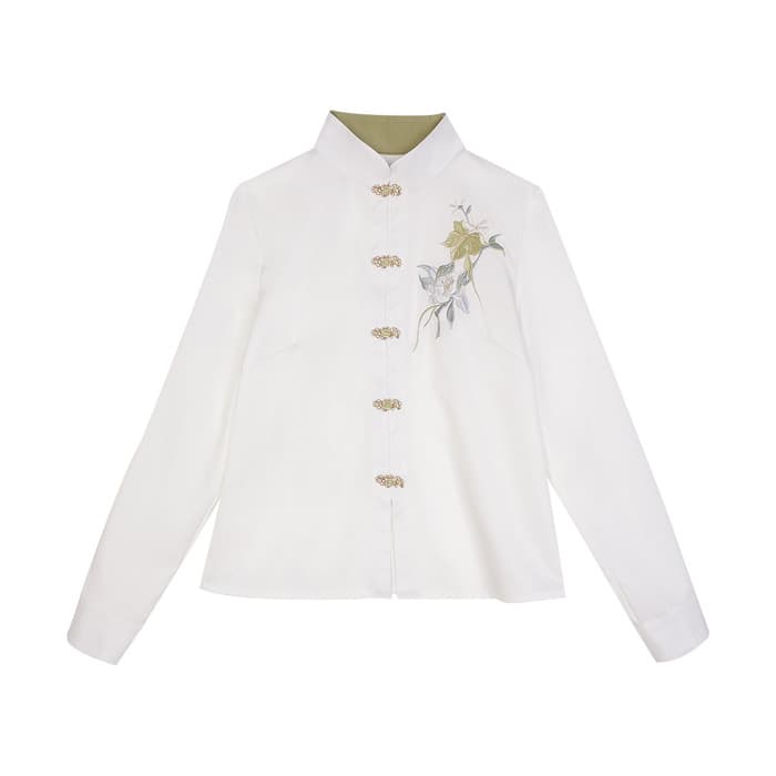 ロリータファッション 【中華ロリータ】グリーン ナチュラルセットアップ フルセット