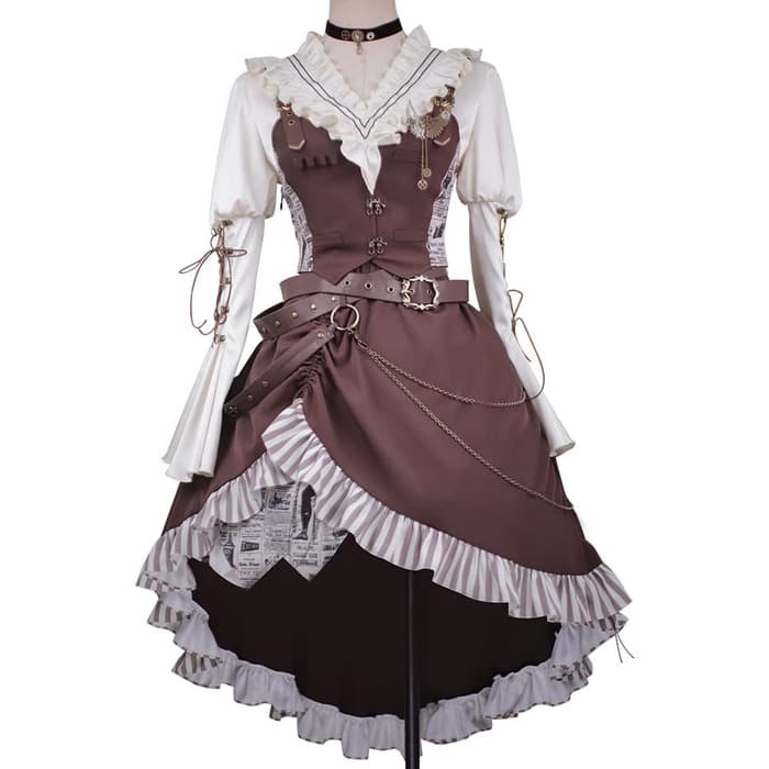 ロリータファッション 【スチームパンク】イギリススタイル ドレスセット & ハット