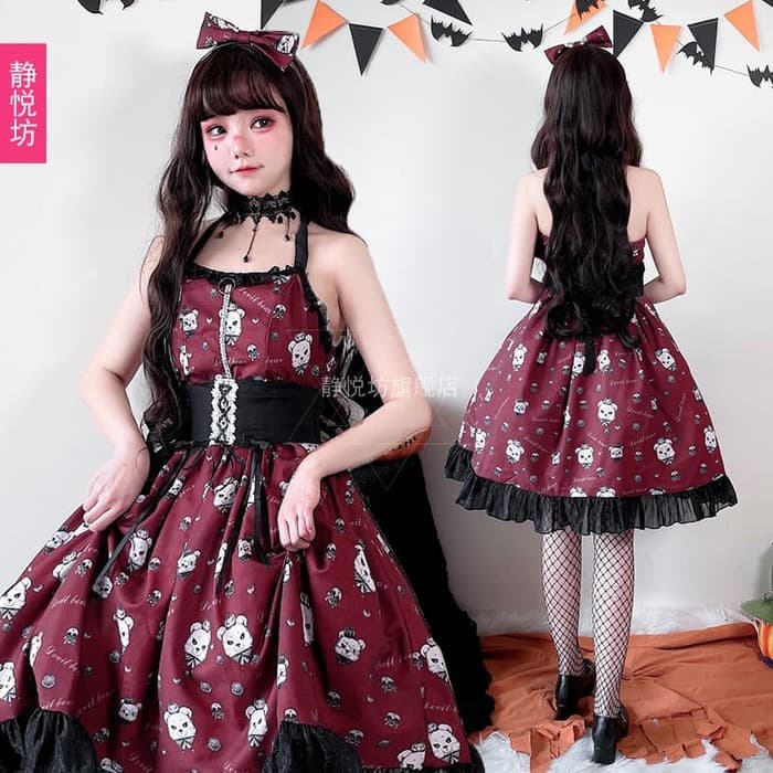 ロリータファッション 【ゴスロリ】こあくまべあのごしっくワンピース