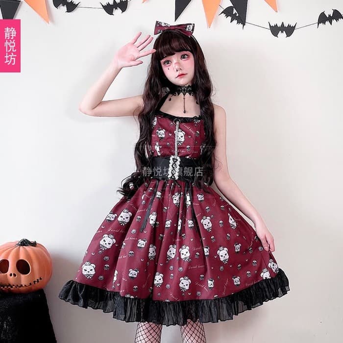 ロリータファッション 【ゴスロリ】こあくまべあのごしっくワンピース