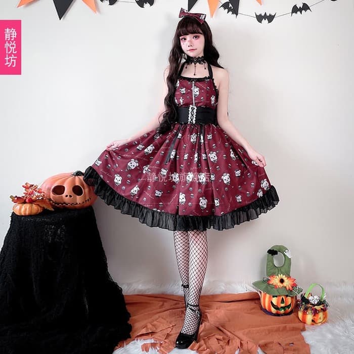 ロリータファッション 【ゴスロリ】こあくまべあのごしっくワンピース