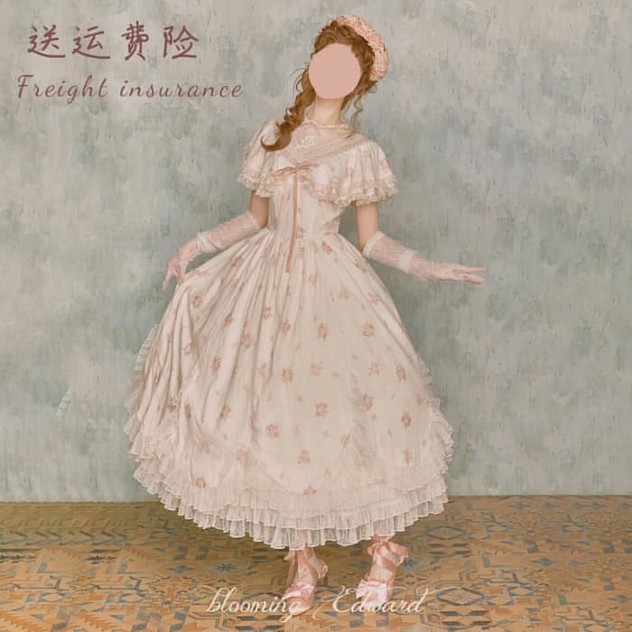 ロリータファッション 【クラシカルロリータ】フラワーガ―ルワンピース