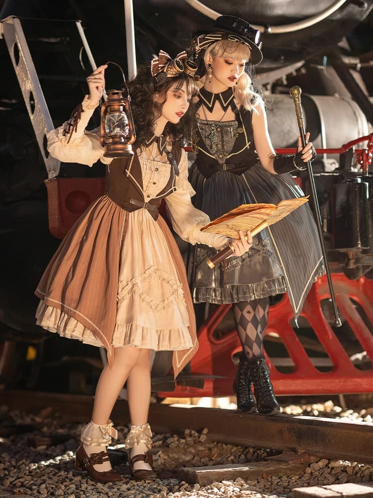 ロリータファッション【スチームパンク】オリジナルロリータドレス