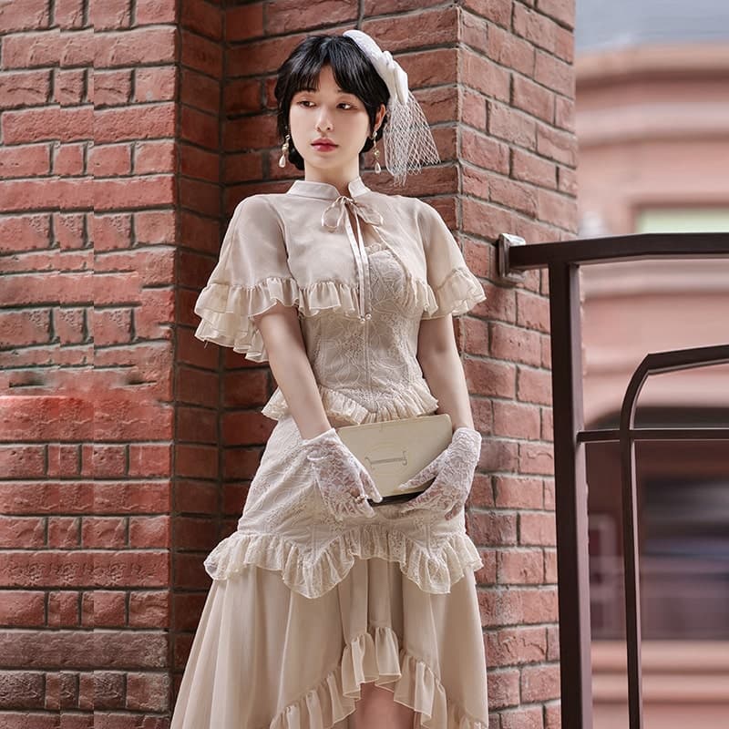 【甘ロリータ】フィッシュテールツーピースドレス