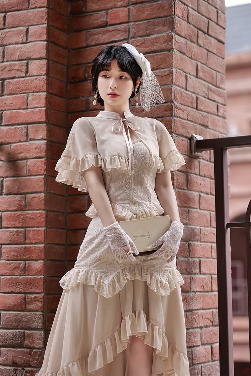 【甘ロリータ】フィッシュテールツーピースドレス