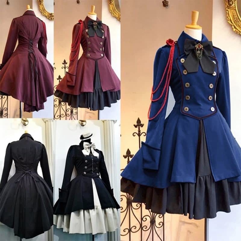 ロリータファッション【軍服ロリータ】ヨーロッパ風ドレス