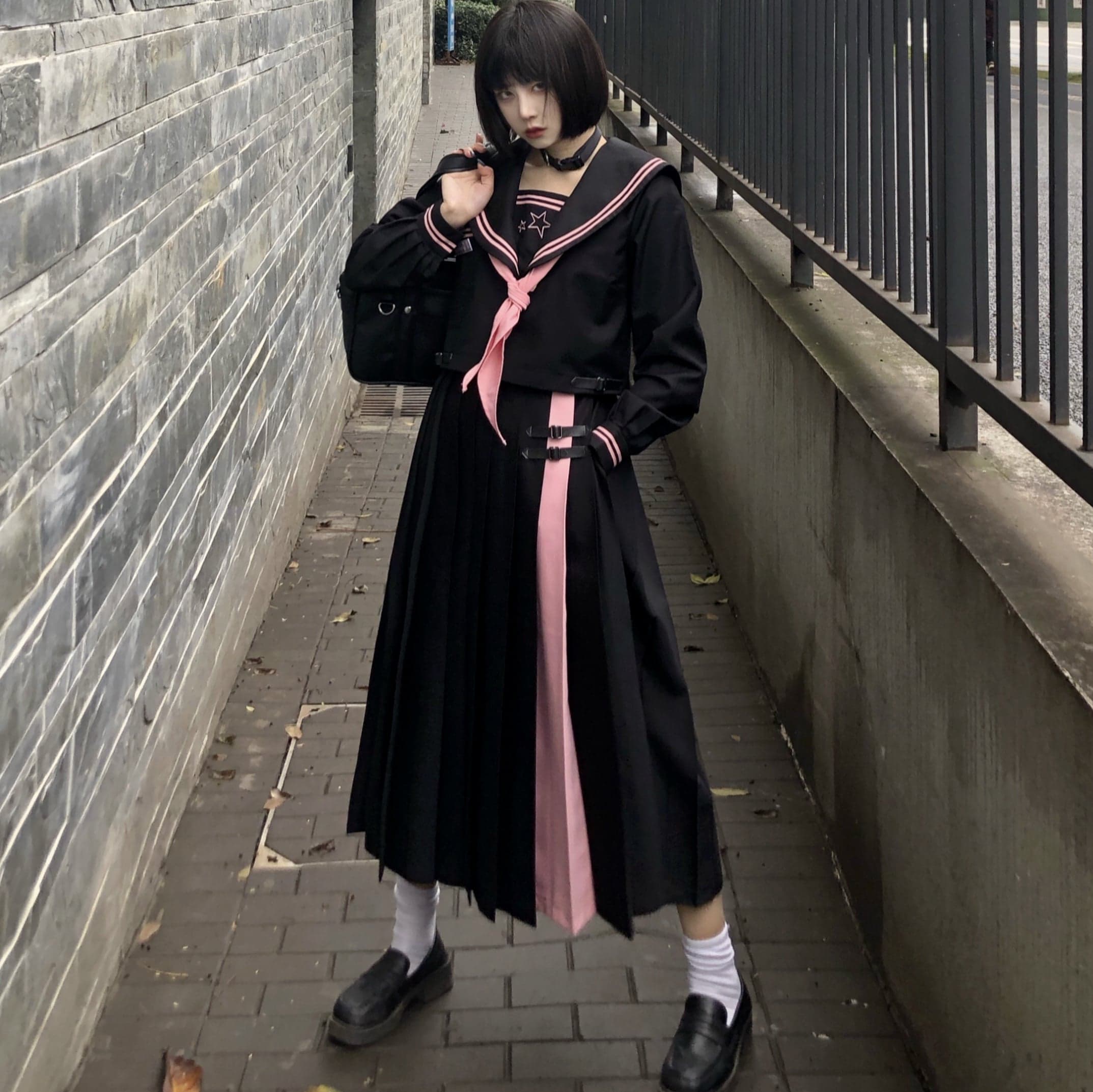 ロリータファッション【和風ロリータ】セーラー服