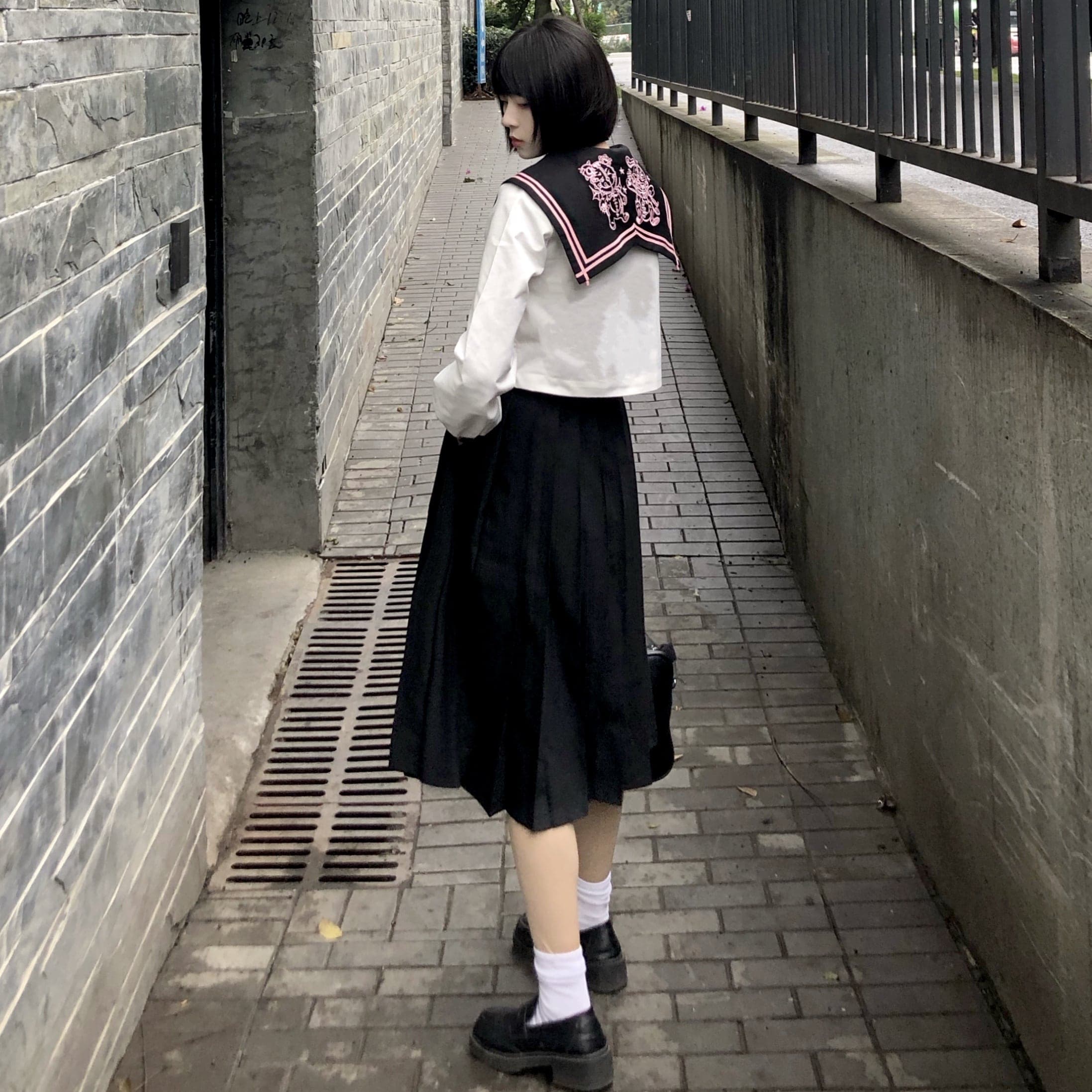 ロリータファッション【和風ロリータ】セーラー服