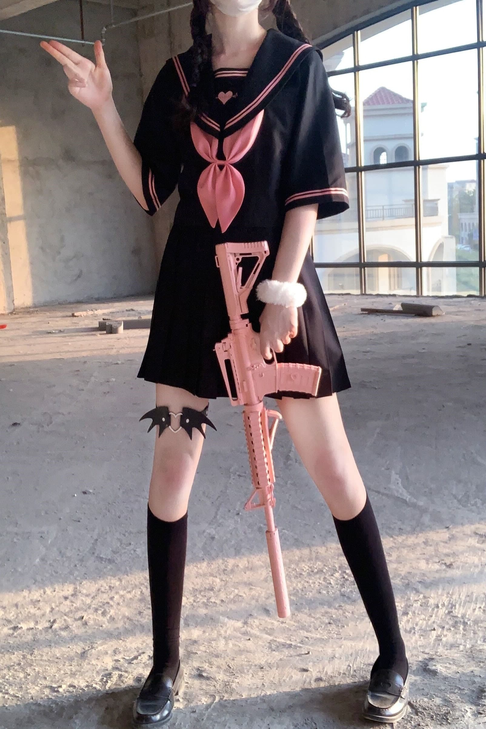 ロリータファッション【和風ロリータ】昭和のヤンキー風セーラー服
