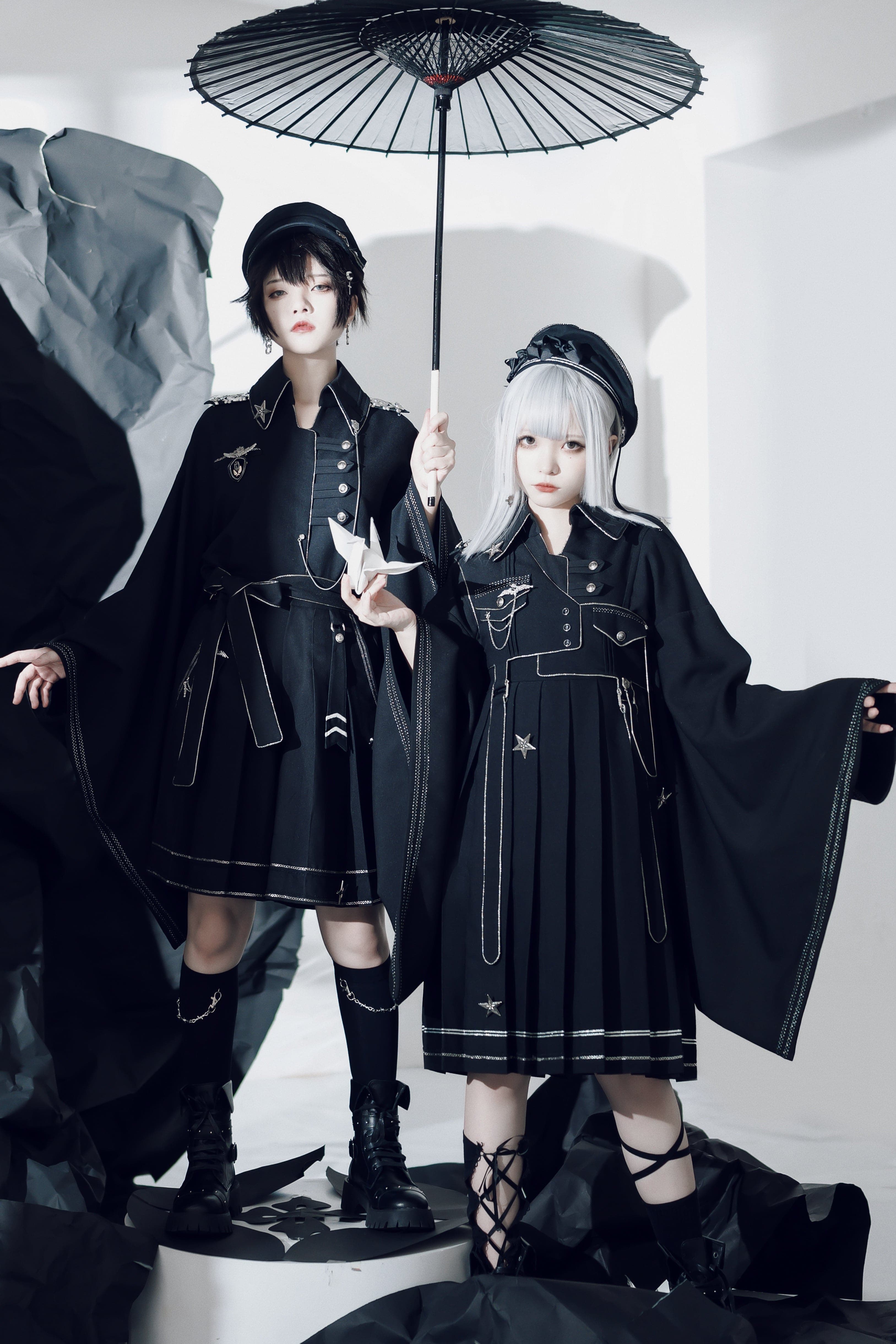 【和風ロリータ】軍服風ドレス