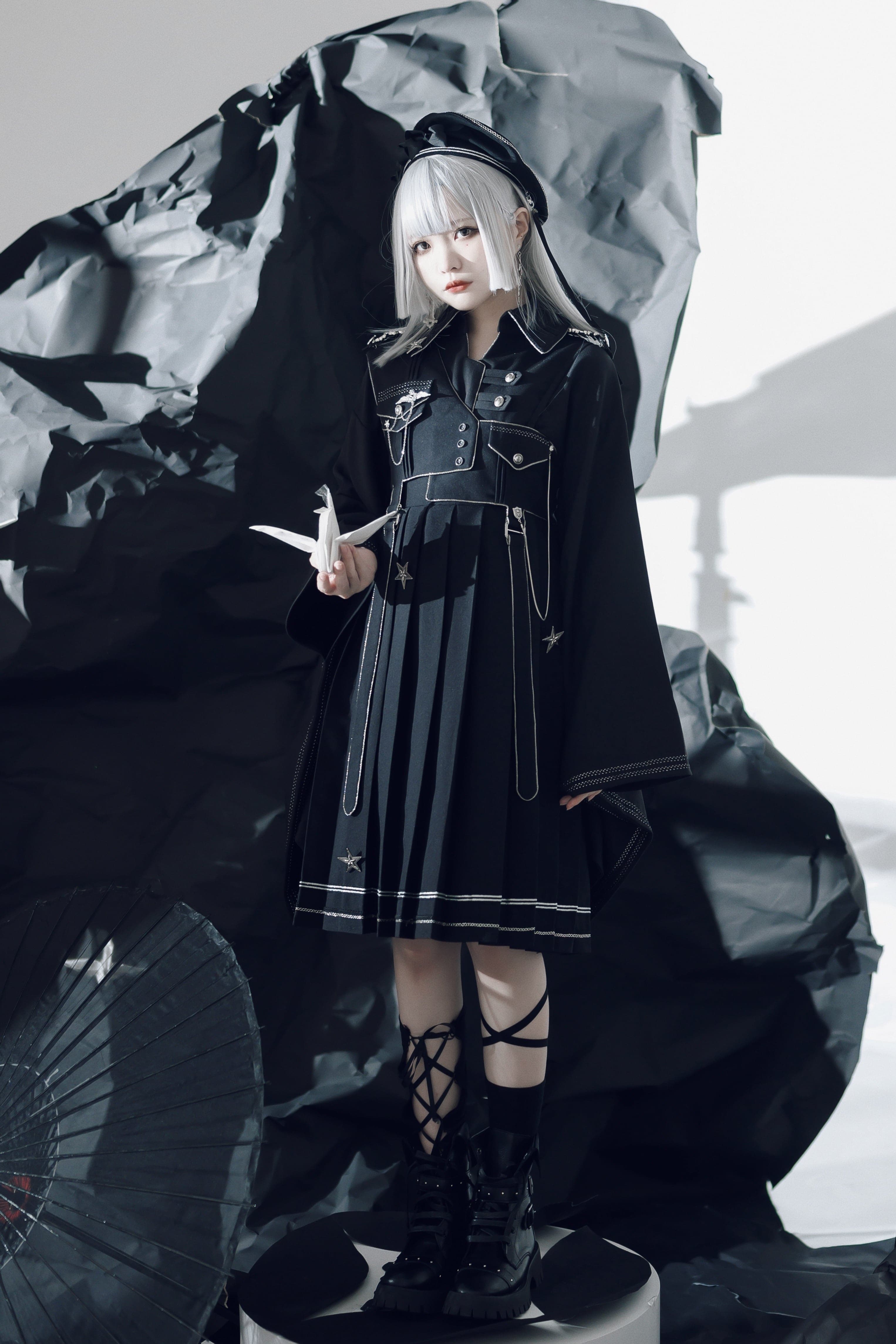【和風ロリータ】軍服風ドレス