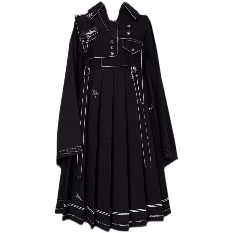 【和風ロリータ】軍服風ドレス