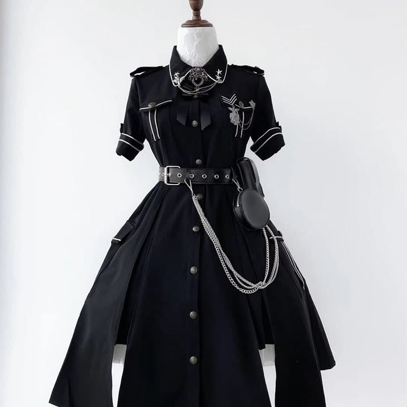 【軍服ロリータ】アーミースカートダークゴシックスタイル