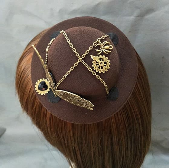 ロリータファッション【スチームパンク】ブラウンシルクハットアクセサリー ロリータ