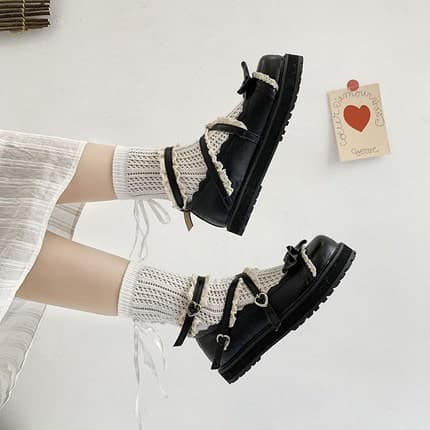 ロリータファッション 【クラシカルロリータ】レトロフリルローファー 靴