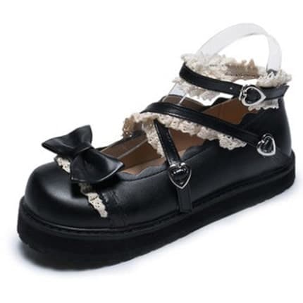 ロリータファッション 【クラシカルロリータ】レトロフリルローファー 靴