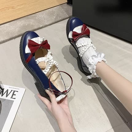 ロリータファッション 【クラシカルロリータ】クラシックフリルヒール 靴